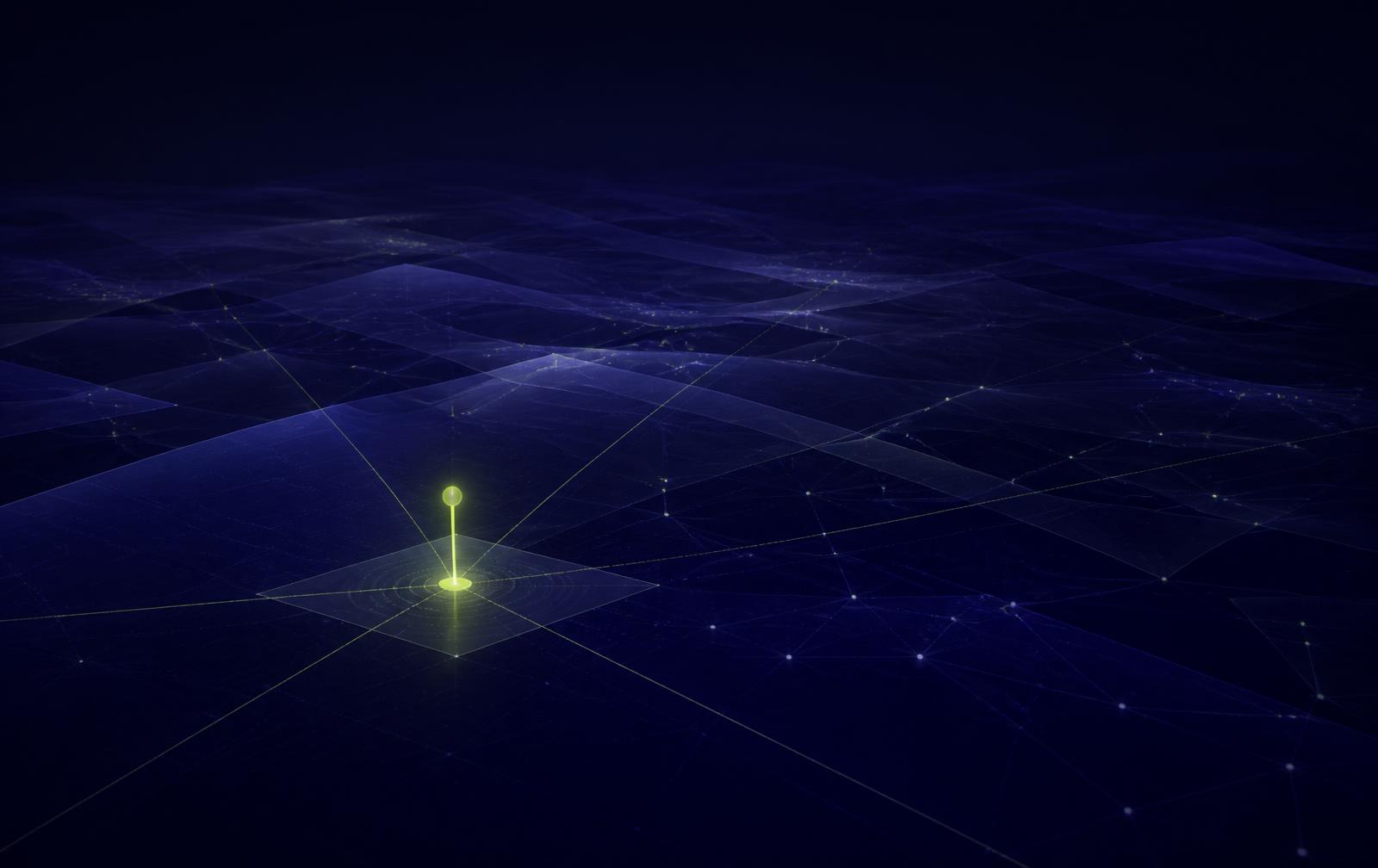 Abstract visual of layered planes with one highlighted view
